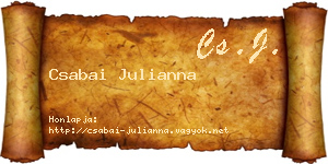 Csabai Julianna névjegykártya