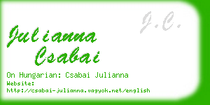 julianna csabai business card
